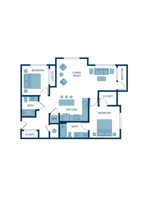 a floor plan of a home with a bedroom and a living room